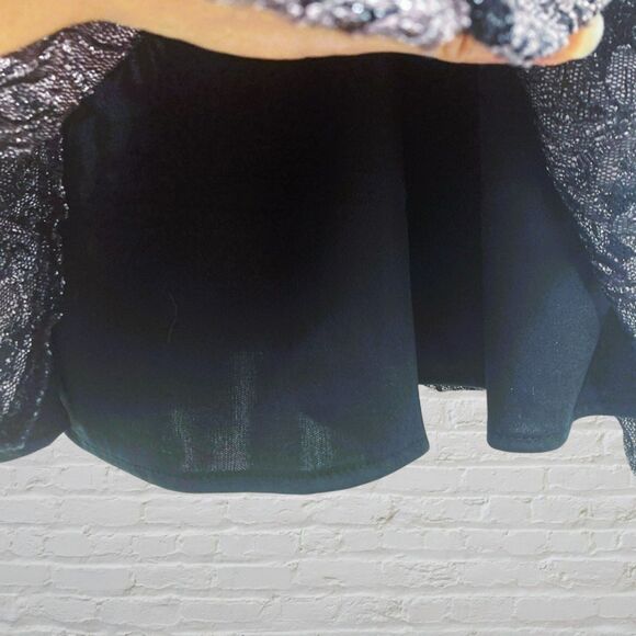 R&M Collection Halter dress Black Silver Size 6 - Picture 11 of 16